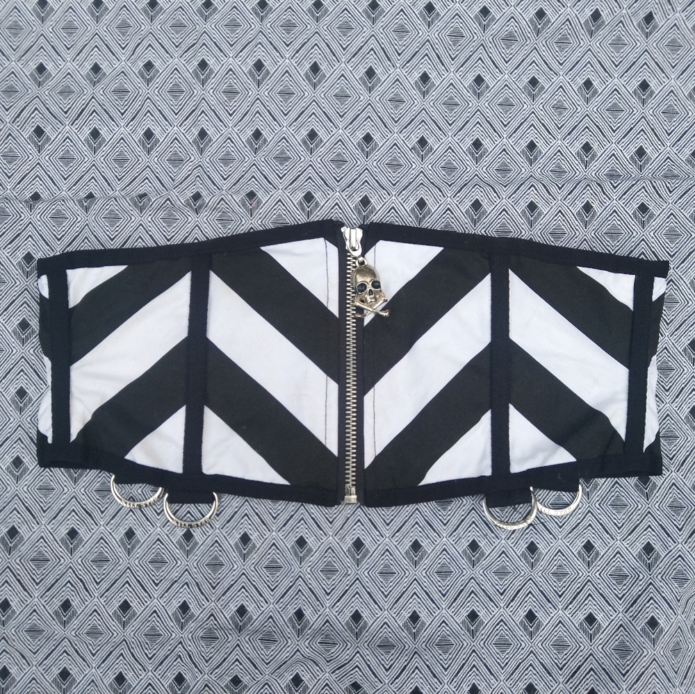 Killstar chevron corset belt
